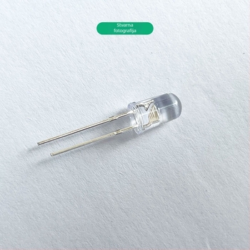 5 mm prozirne RGB LED perle s brzim i sporim treperenjem, izravno uključivanje, crvena plava zelena