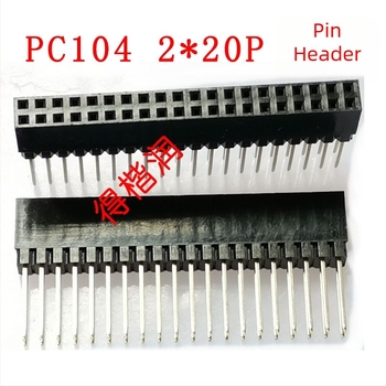 PC104 2x20-pin ženski utikač, dvostruki red, razmak 2,54 mm, produženi pinovi, duljina pina 12,2 mm, visina plastike 8,3 mm