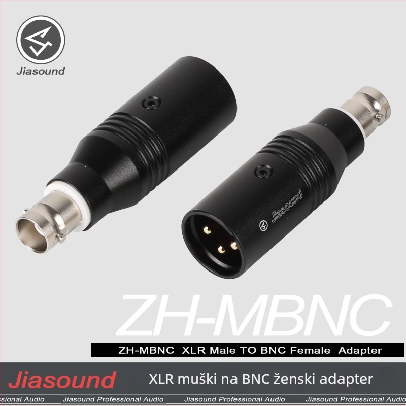 Pozlaćeni XLR muški adapter Q9 SDI na BNC ženski koaksijalni audio pretvarač