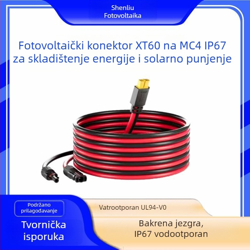 XT60–MC4 IP67 vodootporan solarni konektor za pohranu energije i solarno punjenje
