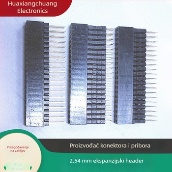 PC104 ženski utor s proširenjem, 2,54 mm, plastično kućište, dvostruki red četvrtastih pinova