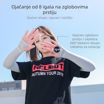 U prugama protiv komaraca rukavne navlake od ledenog svile s UV zaštitom – lagani ljetni dodatak za žene i vožnju