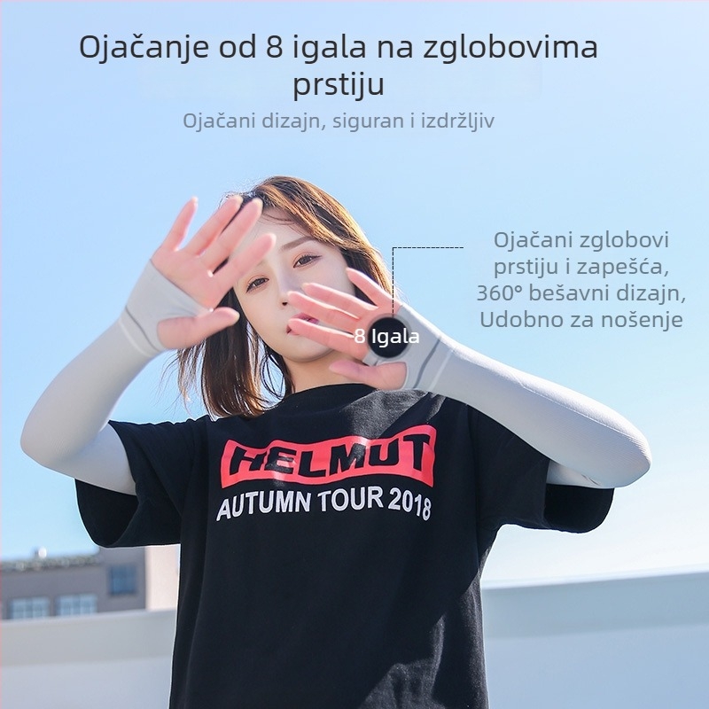 U prugama protiv komaraca rukavne navlake od ledenog svile s UV zaštitom – lagani ljetni dodatak za žene i vožnju
