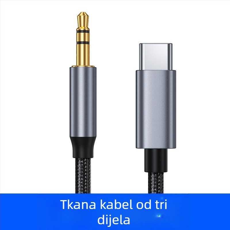 Type-C na 3,5 mm digitalni audio kabel za auto zvučnike, slušalice, telefon i prijenosno računalo