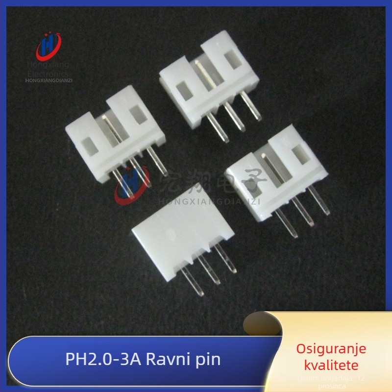 PH-3A ravni pin header, razmak 2.0 mm, PH2.0-3P, 3-pinski konektor