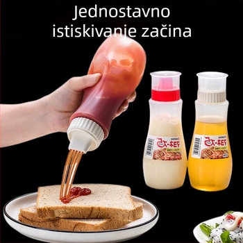 Plastična boca za umake s pet rupa, hran kvalitete, za salate, kečap i umak od ostriga, kućna kuhinja