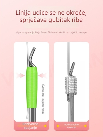 Gotov set ribolovnih udica s vodilom i dvostrukim udicama – spremno