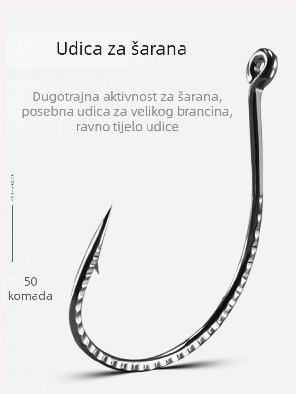 8003 Ojačani obrnuti udica s mekanim mamcem i imitacijom crva — za mandarin ribu, šaran i smuđ