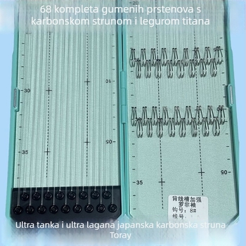 Akgost s O-prstenom, dugački držak, dvostruka udica, ručno vezan, za tilapiju