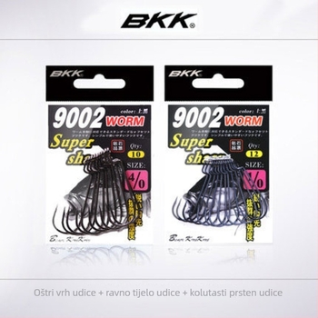 BKK Crank udica za ribolov, Texas Rig, udica za mekane crve, udica za mekane mamce, sa širokim i uskim trbuhom, model 9003-CD