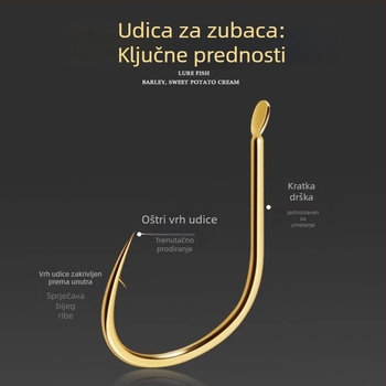 Wolf Clan dvostruka udica za ribolov s kratkim predveza, predvezeni fini udice bez bodlji