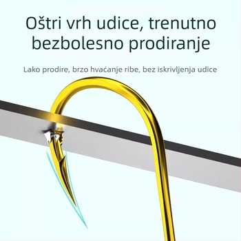 Wolf Clan dvostruka udica za ribolov s kratkim predveza, predvezeni fini udice bez bodlji