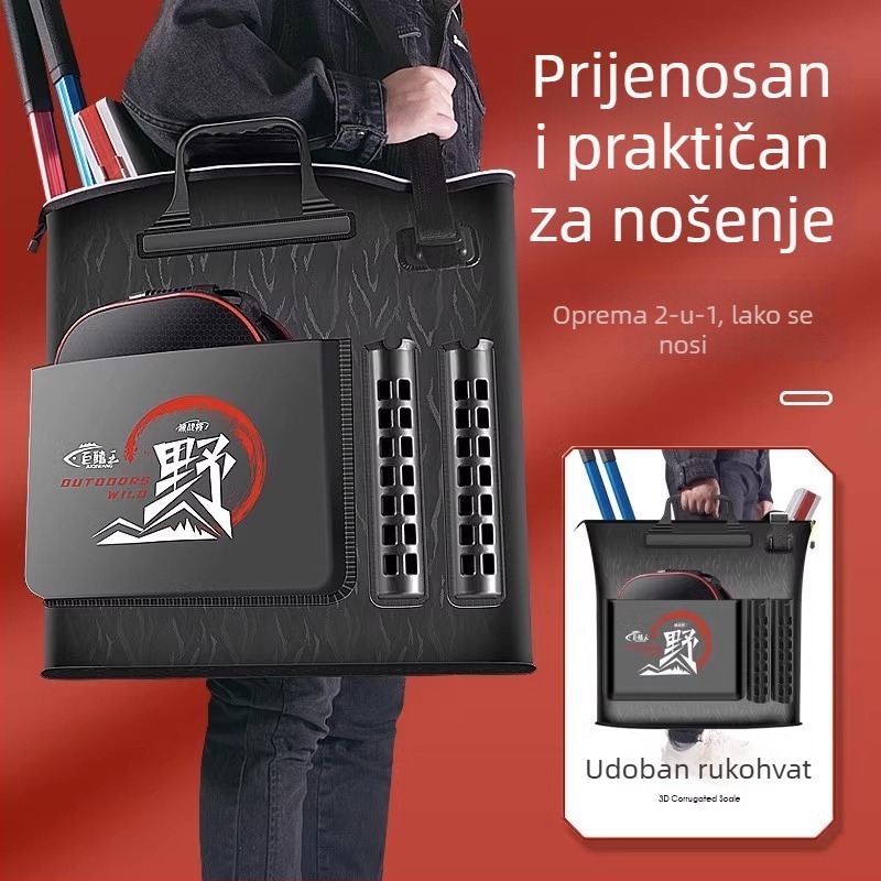 Vodootporna EVA torba za opremu za ribolov s pretincima za mamce, najlon, štap i kolut