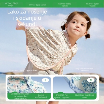Kocotree UV zaštita za bebe s kapuljačom, lagani unisex kaput za dojenčad, proljeće 2026