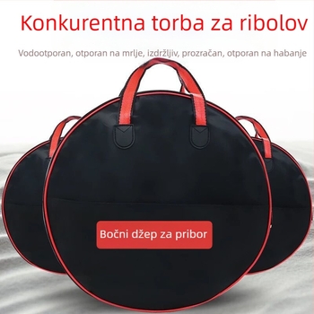 Platnena torba za ribolov, okrugla torba za zaštitu riba, prijenosna torba za pohranu u obliku bubnja i torba za punjenje