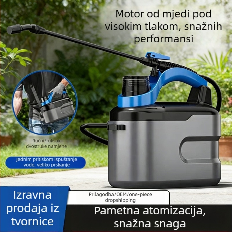 6L ramenom nosivi električni raspršivač za kućnu njegu vrta, visokotlačni raspršivač za dezinfekciju