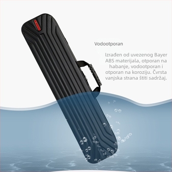 Carpenter Mountain Vodootporna tvrda torba za ribolovnu palicu, 130 cm, torba velike kapacitete