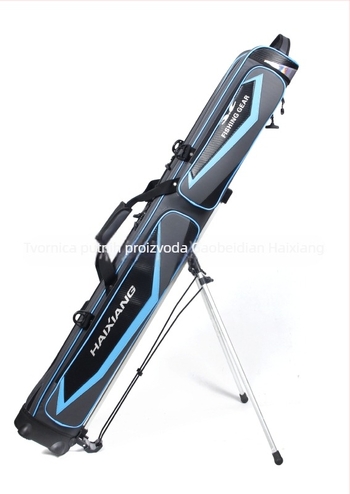 Torba za ribolovnu opremu s velikom kapacitetom, dužine 128 cm, vodootporna, s aluminijsko-magnezijskim nosačem.