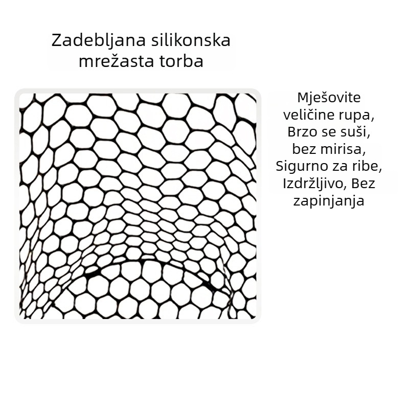Silikonska mrežasta vrećica za ribolov, lagana mrežasta zaštitna navlaka, protiv hvatanja, bez mirisa, sigurno za ribe