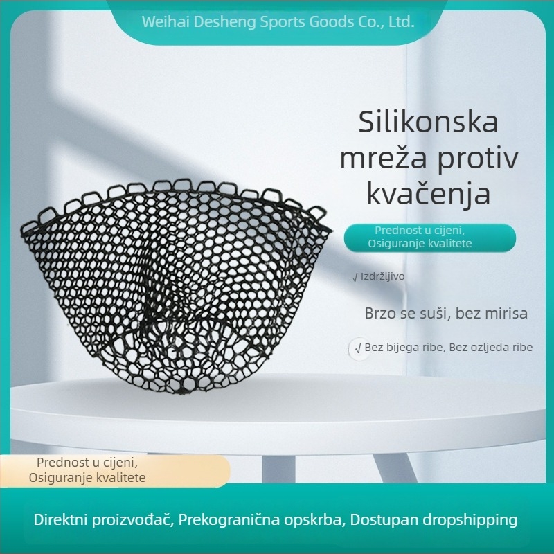Silikonska mrežasta vrećica za ribolov, lagana mrežasta zaštitna navlaka, protiv hvatanja, bez mirisa, sigurno za ribe
