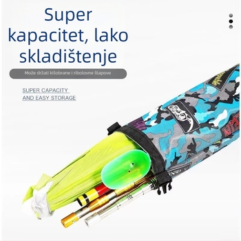 Debela torba za štapove za ribolov i kišobran, otporna na habanje, sklopiva i prijenosna