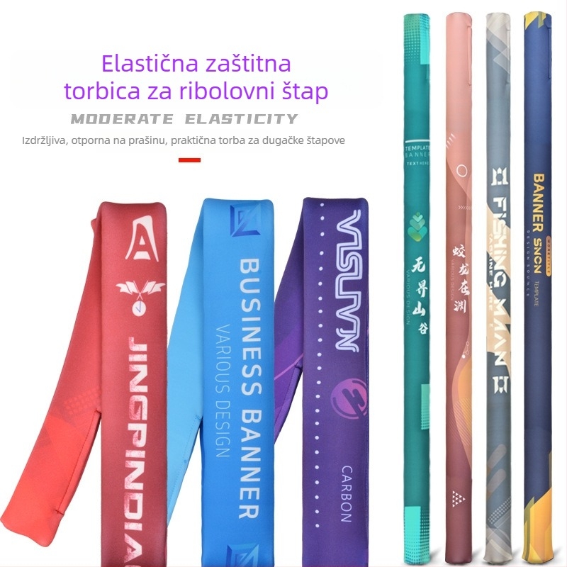 Visokokvalitetna elastična torba za štap s šarenim otiskom, zaštitna futrola za dugi dio štapa, torba za jedan štap