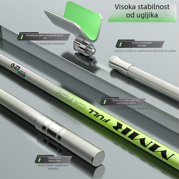 Držač štapa od karbonskih vlakana, ultralak i ojačan, za velike ribe