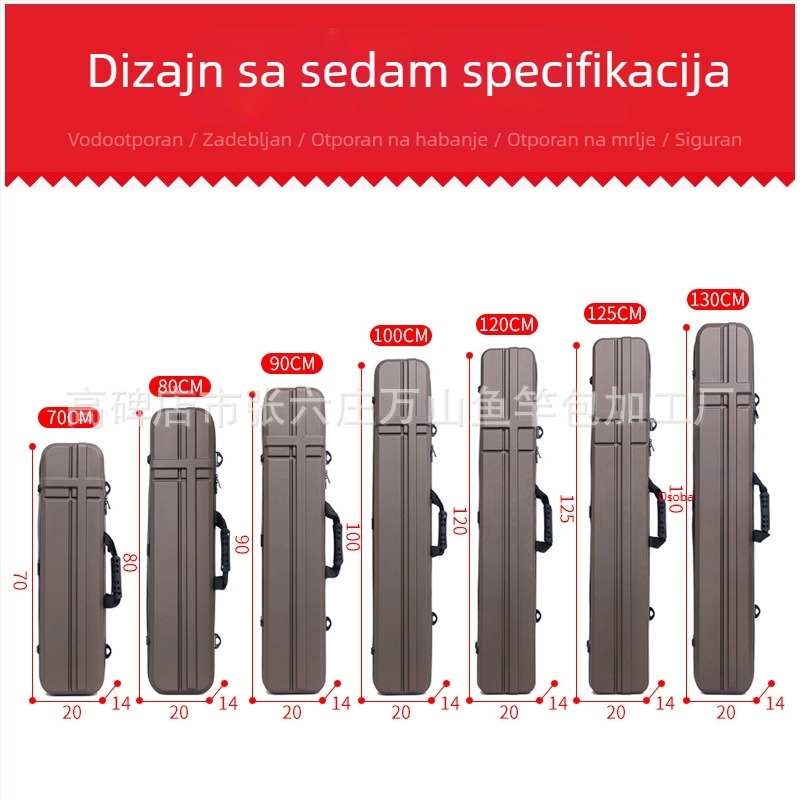 ABS vodootporna torba za ribolov s višenamjenskim pretincem za štap, ručna ili preko ramena