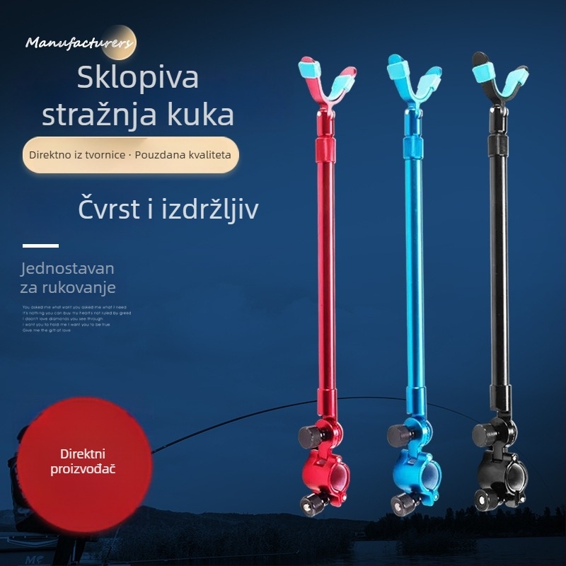 Zadnji viseći držač za štap i antenu — ultra lagani aluminijski spoj, otporan, podesiv protiv isklizivanja, sklapanje, okretanje u više smjerova.