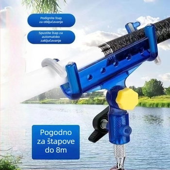 Držač za štap za ribolov s automatskim zaključavanjem, oslonac za tlo od nehrđajućeg čelika