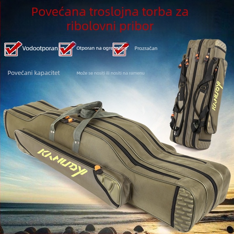 Vodootporna torba za ribolovnu opremu velike kapacitete, za štapove i varalice