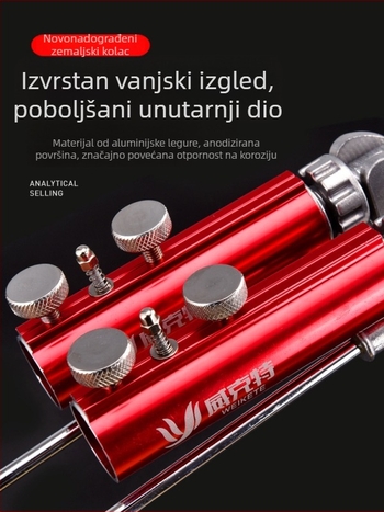 Novi držač za štapove s bazom za tlo i univerzalnim dvostrukim rotirajućim držačem za vanjski ribolov
