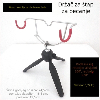 Svjetleći držač štapova za ribolov na led, sklopiva platforma za više štapova, trokutasti stalak