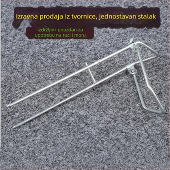 Držač za morsku štapu od nehrđajućeg čelika s bazom u zemlji – dvostruka namjena za ručne i morska štapa