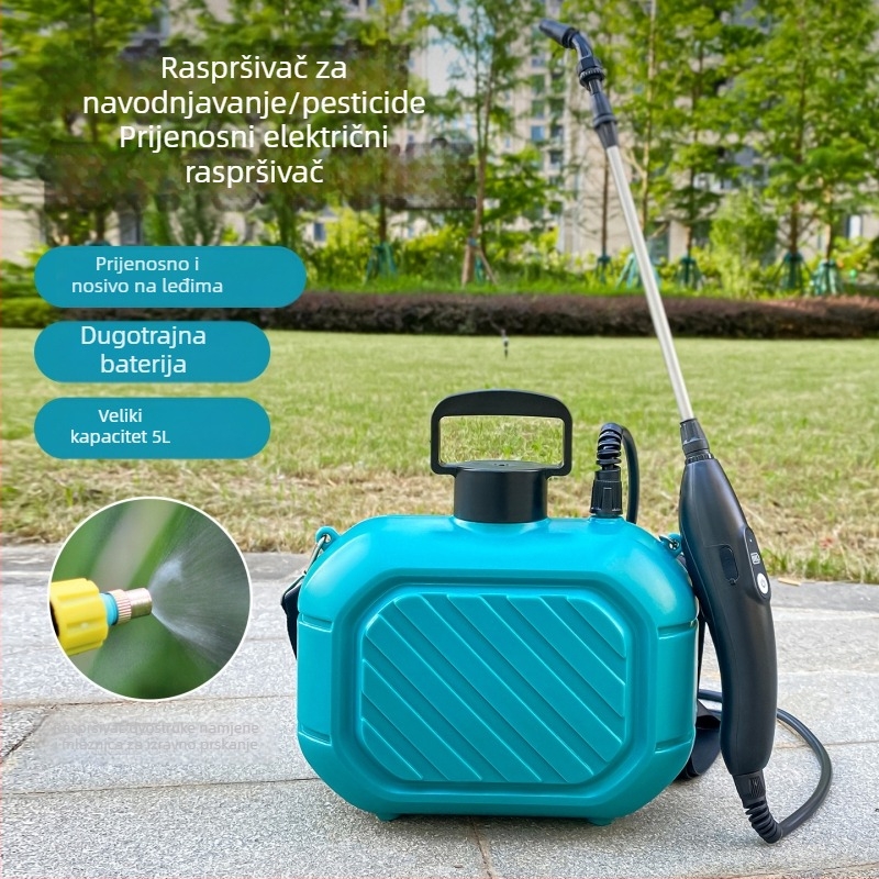 5L električna posuda za zalijevanje s prskalicom, za kućnu upotrebu, vrt i čišćenje, dezinfekcija