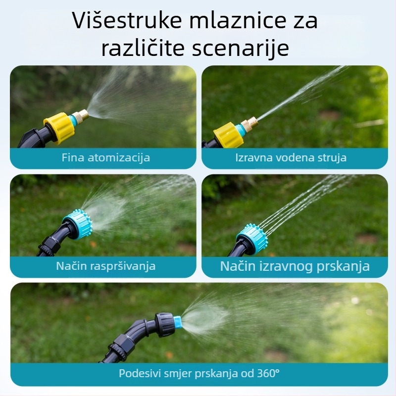 5L električna posuda za zalijevanje s prskalicom, za kućnu upotrebu, vrt i čišćenje, dezinfekcija