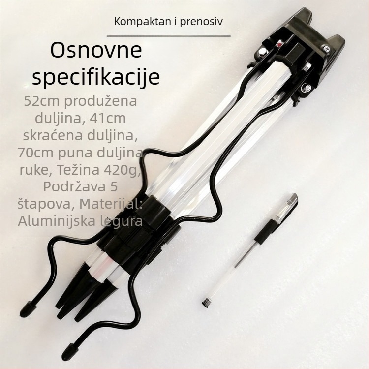 Aluminijski trokutasti nosač za morske štapove, kompaktni sklopivi nosač za ultra kratke štapove, nosač za 5 štapova