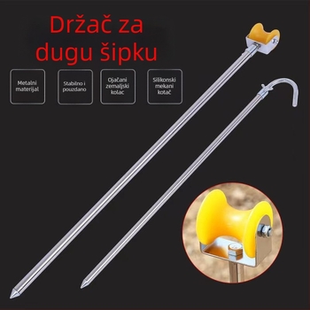 Cjelokovini stalak za duge štapove s kliznim mehanizmom i modulnim držačem