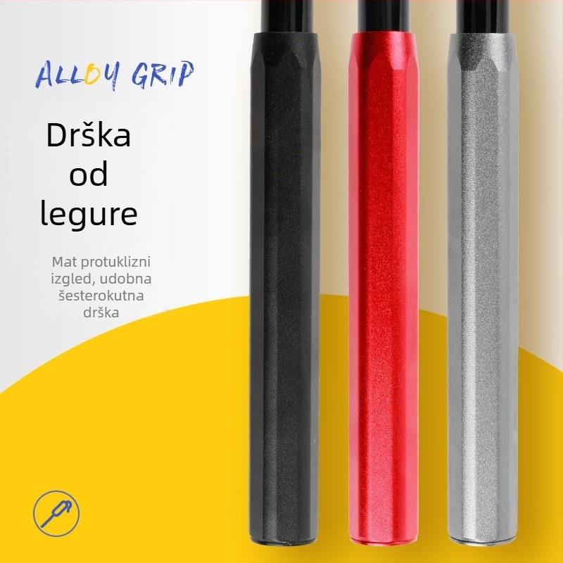 Aluminijski komplet dodataka za štap: zaštitni omotač ručke, nosač tornja, stražnja cijev za mrežu, pribor za prilagodbu štapa