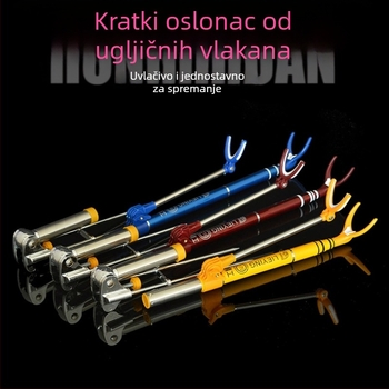 Karbonski držač za štapove za ribolov s tornjem, dvostruka namjena, kratak dio i kutija za ribolovnu opremu, duljine 1,7 m, 2,1 m i 2,4 m