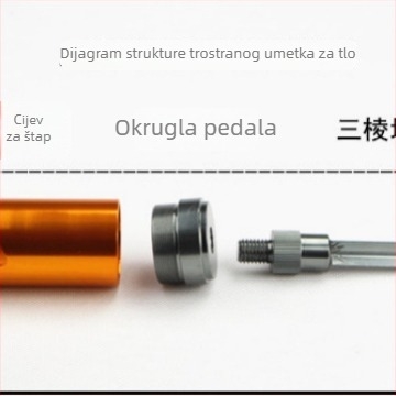 Trokutni zemljani čep aluminijske legure za morsku štap