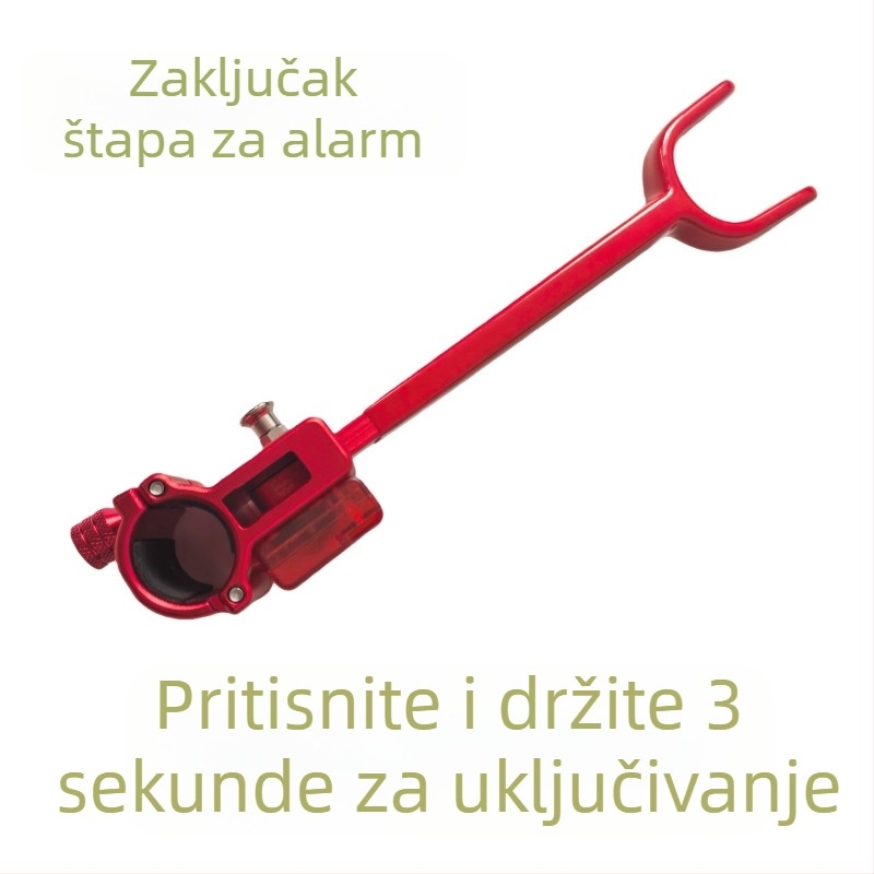 Uređaj za zaključavanje štapa, veliki držač štapa, držač protiv vuče i protiv odvajanja, veliki stalak za štap, stražnji ugrađeni alarm za zaključavanje