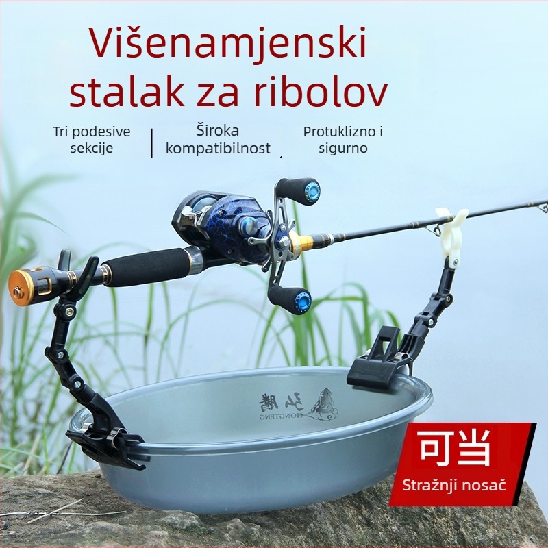 Klip-typ nosač štapa za raft, sklopiv, karbonska vlakna, nosač baterije