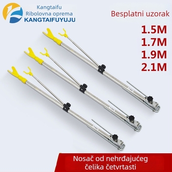 Nerđajući čelični četverokutni izvlačni nosač za štapove za pecanje
