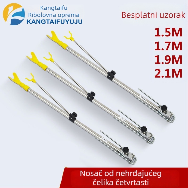 Nerđajući čelični četverokutni izvlačni nosač za štapove za pecanje