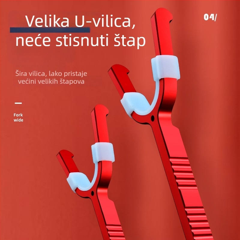 Aluminijski stražnji visi držač za štap za ribolov s zaključavanjem štapa, protiv ispuštanja i protiv povlačenja, sklopni, s višesmjernom rotacijom