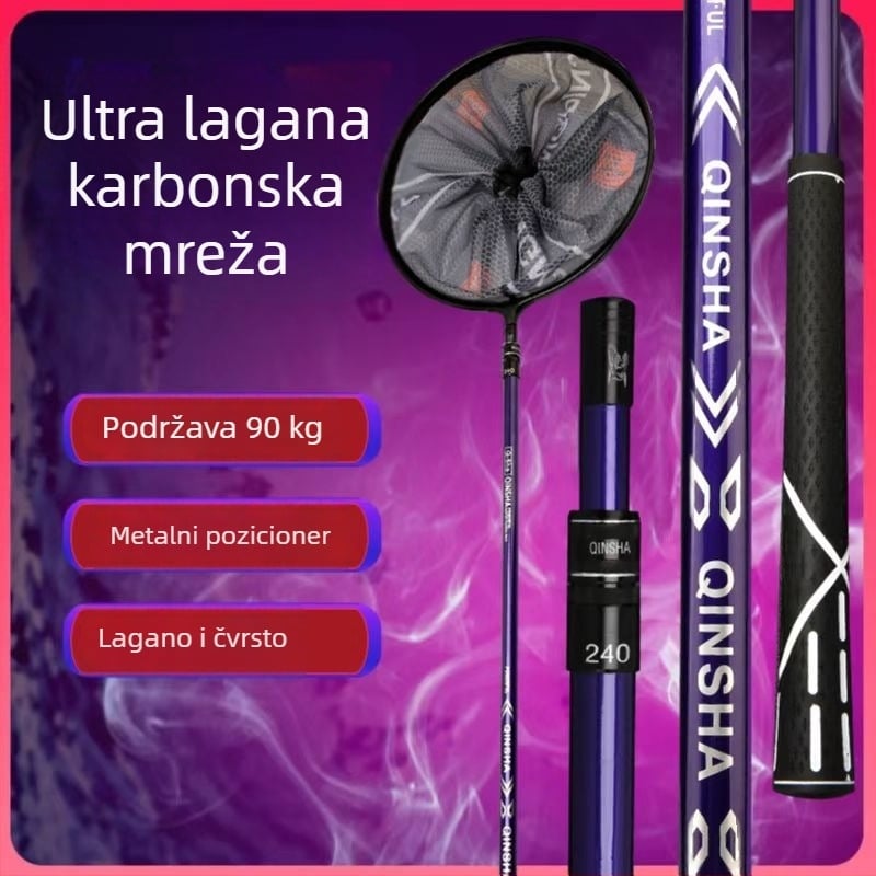 Prilagođeni karbonski teleskop štap s držačem i okvirom