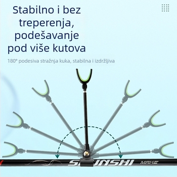 Lagani karbonski držač za dugačke štapove, teleskopsko pozicioniranje s remenom protiv pada, stražnji viseći držač štapa