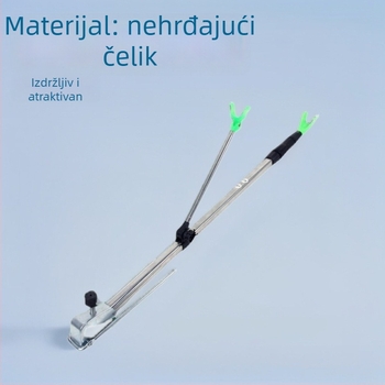 Stalak za štapove za pecanje od nehrđajućeg čelika s bazom tornja, postavljen na tlo
