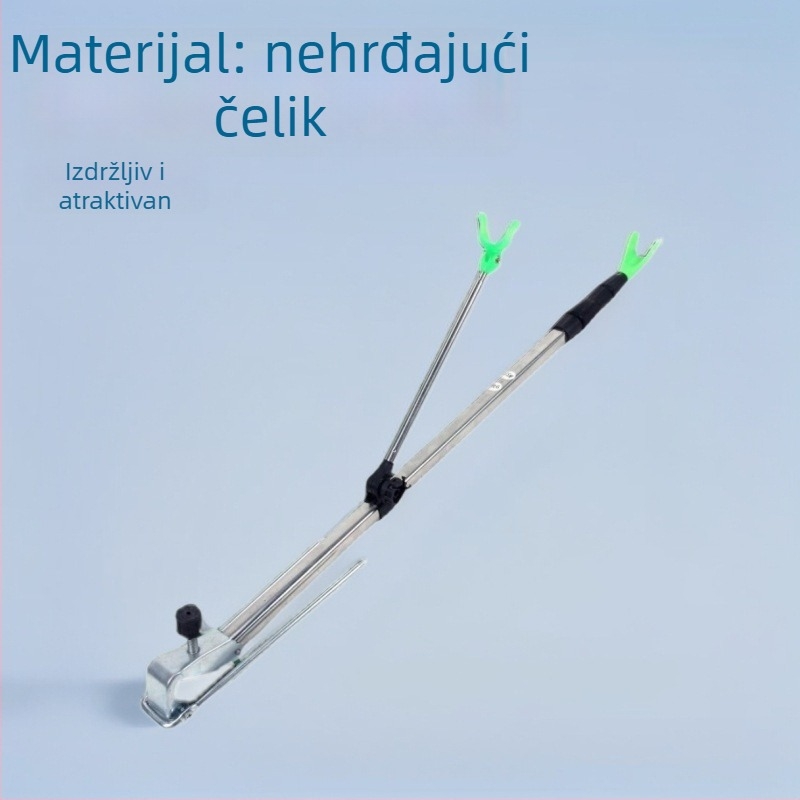 Stalak za štapove za pecanje od nehrđajućeg čelika s bazom tornja, postavljen na tlo